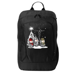 Faith Hope Love Jesus Snowman Plaid Leopard Christmas Gift City Backpack