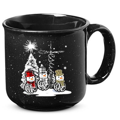Faith Hope Love Jesus Snowman Plaid Leopard Christmas Gift 15oz Campfire Ceramic Mug