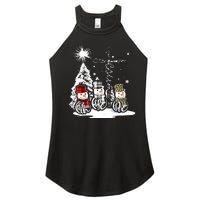 Faith Hope Love Jesus Snowman Plaid Leopard Christmas Gift Women's Perfect Tri Rocker Tank