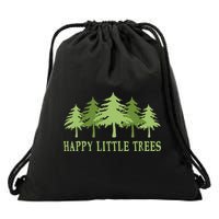 Funny Happy Little Trees Gifts Bob Style Camping Drawstring Bag