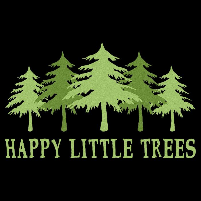 Funny Happy Little Trees Gifts Bob Style Camping 16 in Basic Backpack