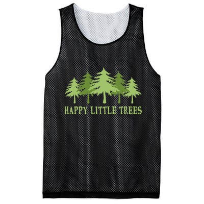 Funny Happy Little Trees Gifts Bob Style Camping Mesh Reversible Basketball Jersey Tank