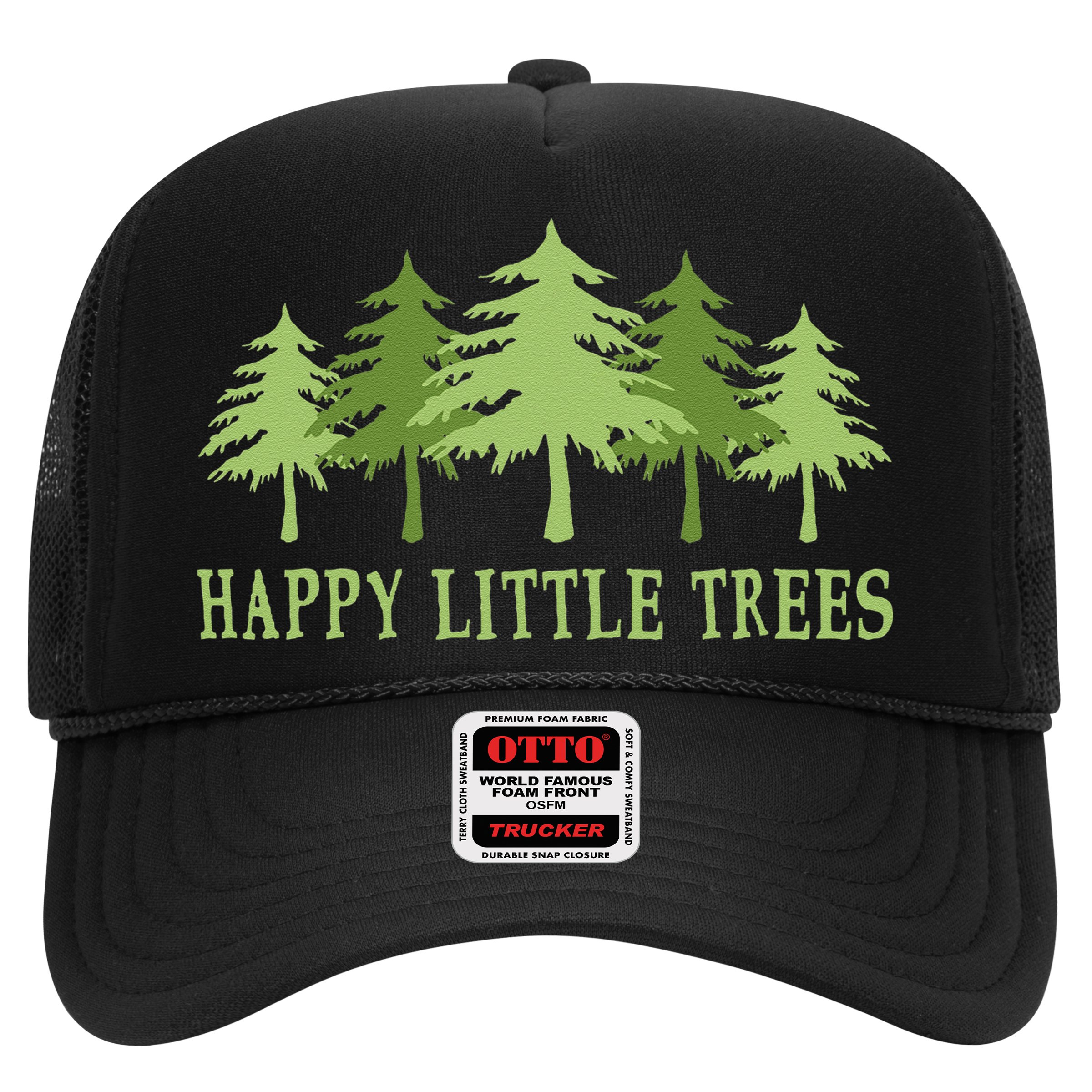 Funny Happy Little Trees Gifts Bob Style Camping Hat