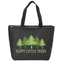 Funny Happy Little Trees Gifts Bob Style Camping Zip Tote Bag