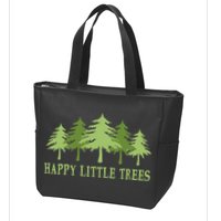 Funny Happy Little Trees Gifts Bob Style Camping Zip Tote Bag