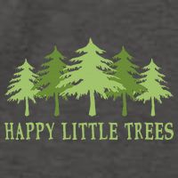 Funny Happy Little Trees Gifts Bob Style Camping Vector Backpack