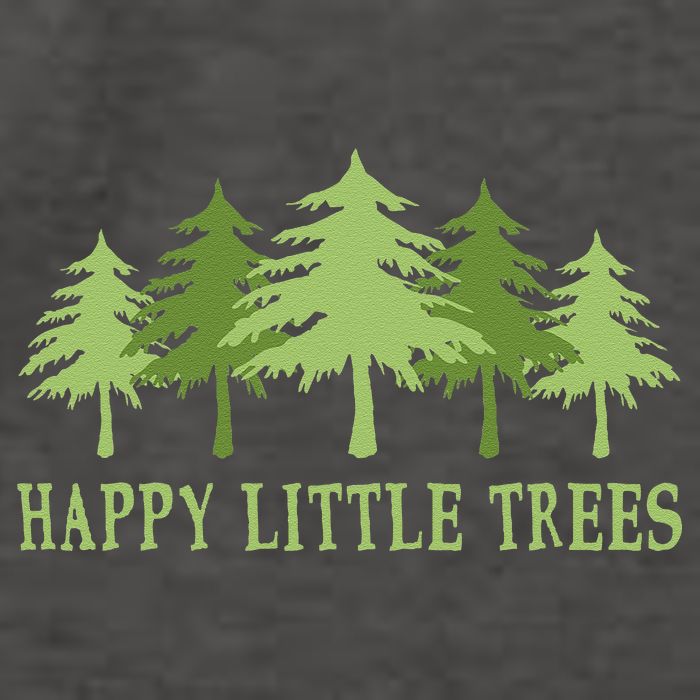 Funny Happy Little Trees Gifts Bob Style Camping Vector Backpack