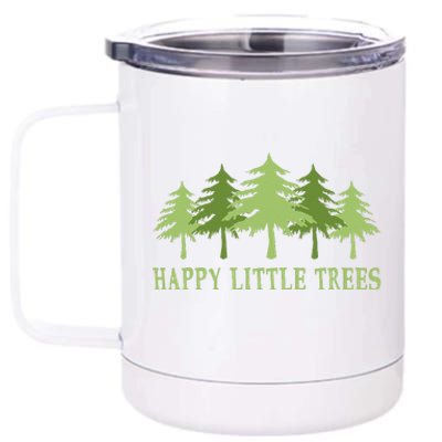 Funny Happy Little Trees Gifts Bob Style Camping 12 oz Stainless Steel Tumbler Cup