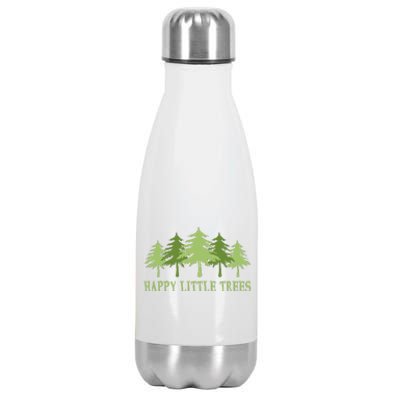 Funny Happy Little Trees Gifts Bob Style Camping Stainless Steel Insulated Water Bottle