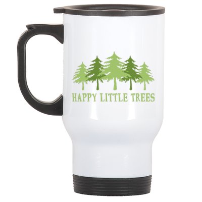 Funny Happy Little Trees Gifts Bob Style Camping Stainless Steel Travel Mug