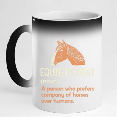 Fun Horse Lover Humor Funny Horse Definition Cute Gift 11oz Black Color Changing Mug