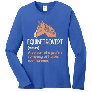 Fun Horse Lover Humor Funny Horse Definition Cute Gift Ladies Long Sleeve Shirt