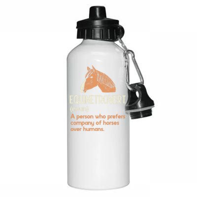 Fun Horse Lover Humor Funny Horse Definition Cute Gift Aluminum Water Bottle