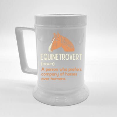 Fun Horse Lover Humor Funny Horse Definition Cute Gift Beer Stein