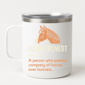 Fun Horse Lover Humor Funny Horse Definition Cute Gift 12 oz Stainless Steel Tumbler Cup