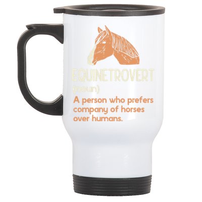 Fun Horse Lover Humor Funny Horse Definition Cute Gift Stainless Steel Travel Mug