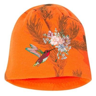 Flowers Hummingbird Lover Vintage Nature Hummingbird Gift Kati - Camo Knit Beanie