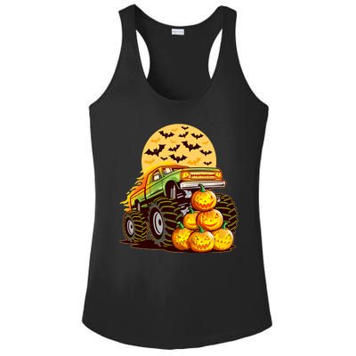 Funny Halloween Monster Truck Ladies PosiCharge Competitor Racerback Tank