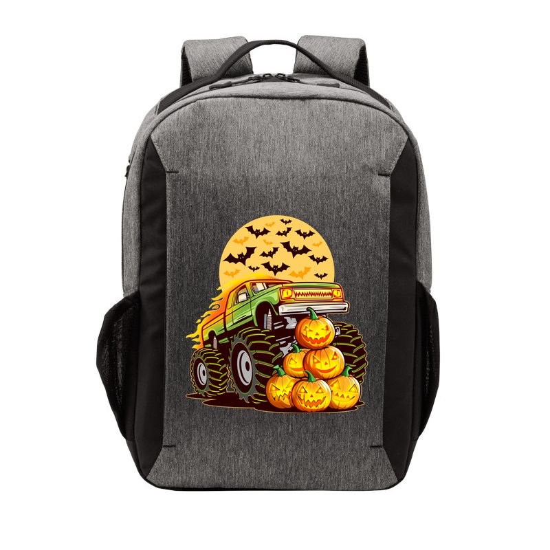 Funny Halloween Monster Truck Vector Backpack