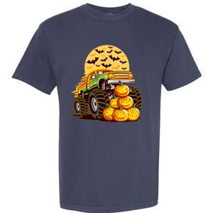 Funny Halloween Monster Truck Garment-Dyed Heavyweight T-Shirt