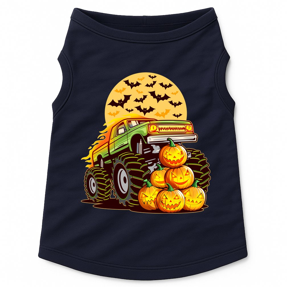 Funny Halloween Monster Truck Doggie Tank