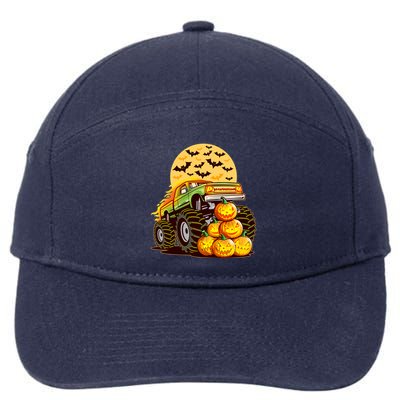 Funny Halloween Monster Truck 7-Panel Snapback Hat