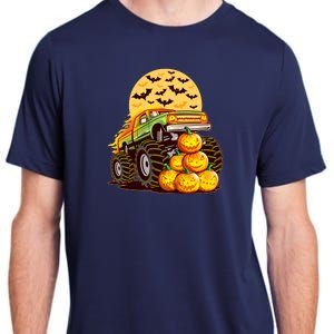 Funny Halloween Monster Truck Adult ChromaSoft Performance T-Shirt