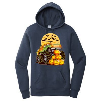 Funny Halloween Monster Truck Women's Pullover Hoodie