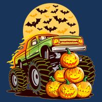 Funny Halloween Monster Truck Poster