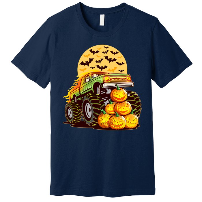 Funny Halloween Monster Truck Premium T-Shirt