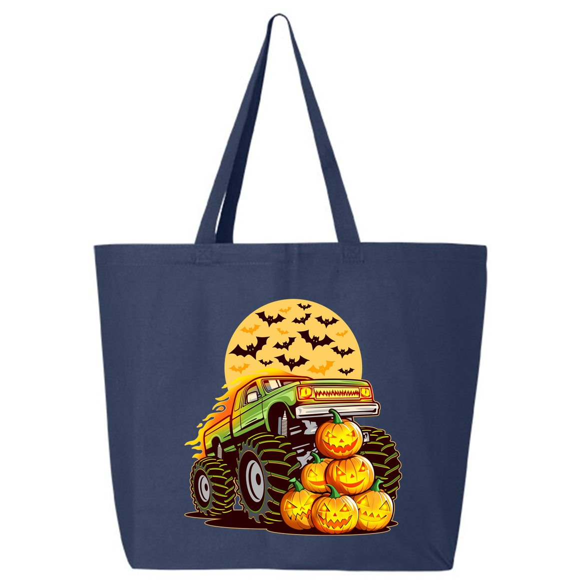 Funny Halloween Monster Truck 25L Jumbo Tote