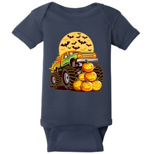 Funny Halloween Monster Truck Baby Bodysuit