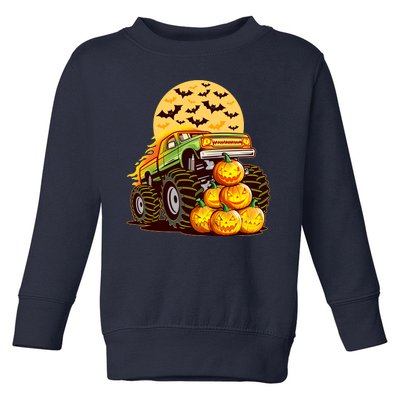 Funny Halloween Monster Truck Toddler Sweatshirt