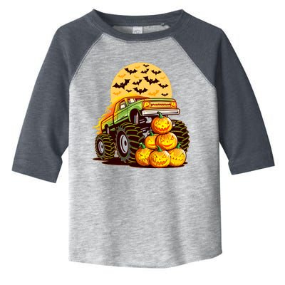 Funny Halloween Monster Truck Toddler Fine Jersey T-Shirt