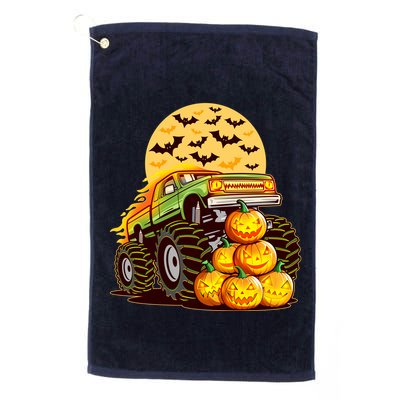 Funny Halloween Monster Truck Golf Towel