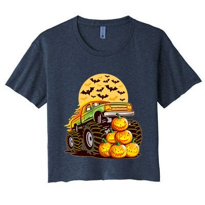Funny Halloween Monster Truck Crop Top