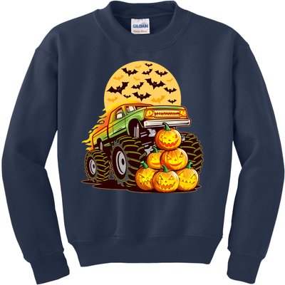 Funny Halloween Monster Truck Kids Sweatshirt