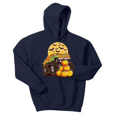 Funny Halloween Monster Truck Kids Hoodie