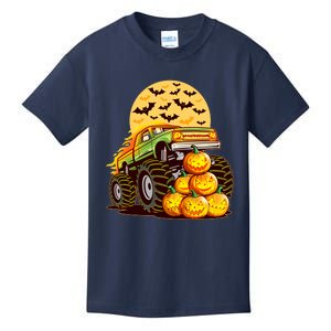 Funny Halloween Monster Truck Kids T-Shirt