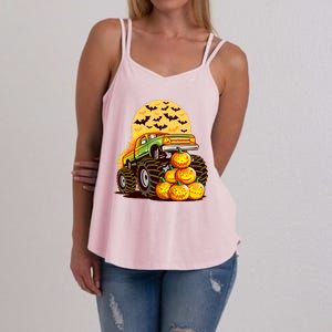 Funny Halloween Monster Truck Women's Strappy Tank