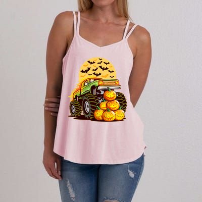 Funny Halloween Monster Truck Women's Strappy Tank