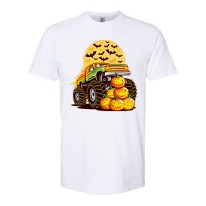 Funny Halloween Monster Truck Softstyle CVC T-Shirt