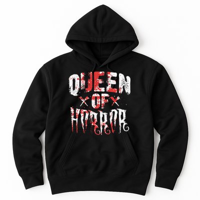 Funny Horror Movie Gift Scary Queen Of Horror Mother's Day Hoodie