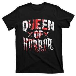 Funny Horror Movie Gift Scary Queen Of Horror Mother's Day T-Shirt