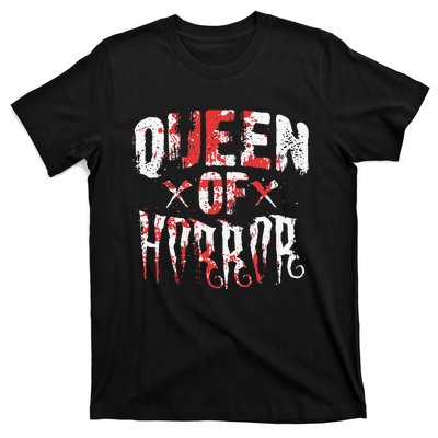 Funny Horror Movie Gift Scary Queen Of Horror Mother's Day T-Shirt