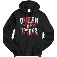 Funny Horror Movie Gift Scary Queen Of Horror Mother's Day Tie Dye Hoodie