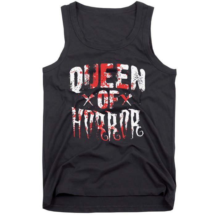 Funny Horror Movie Gift Scary Queen Of Horror Mother's Day Tank Top