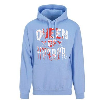 Funny Horror Movie Gift Scary Queen Of Horror Mother's Day Unisex Surf Hoodie