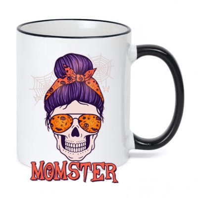 Funny Halloween Momster Monster Skull 11oz Black Color Changing Mug