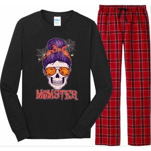 Funny Halloween Momster Monster Skull Long Sleeve Pajama Set